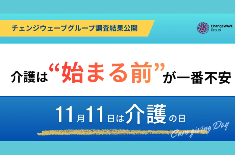 介護は“始まる前“が一番不安！11月11日「介護の日」に考える企業の「両立支援」を表す画像