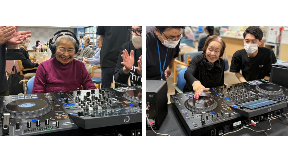 懐かしい曲を自分の手で　介護施設に広がったDJ体験の時間を表す画像