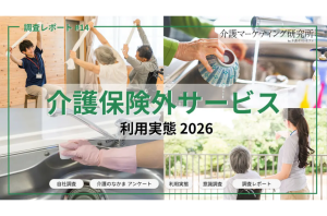 介護保険だけでは足りない?未利用77%でも6割超が必要性を実感した「介護保険外サービス」の現状を表す画像