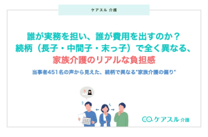「介護は長子、板挟みは中間子」?451人調査で見えた兄弟間介護の負担格差を表す画像