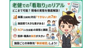 老健での看取りはどこまで可能か─麻薬対応「できない」が7割、現場のリアルを表す画像