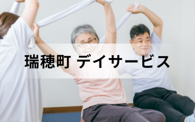 【東京都瑞穂町】在宅介護・療養を支援するデイサービス（通所介護）のサービス情報と事業所の一覧紹介を表した画像です